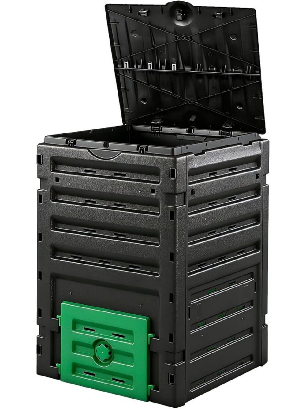 Large 120 Gallon Outdoor Compost Bin - Easy Assembly, Flip-Top Lid, BPA-Free